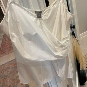 Ann Taylor white structured tank